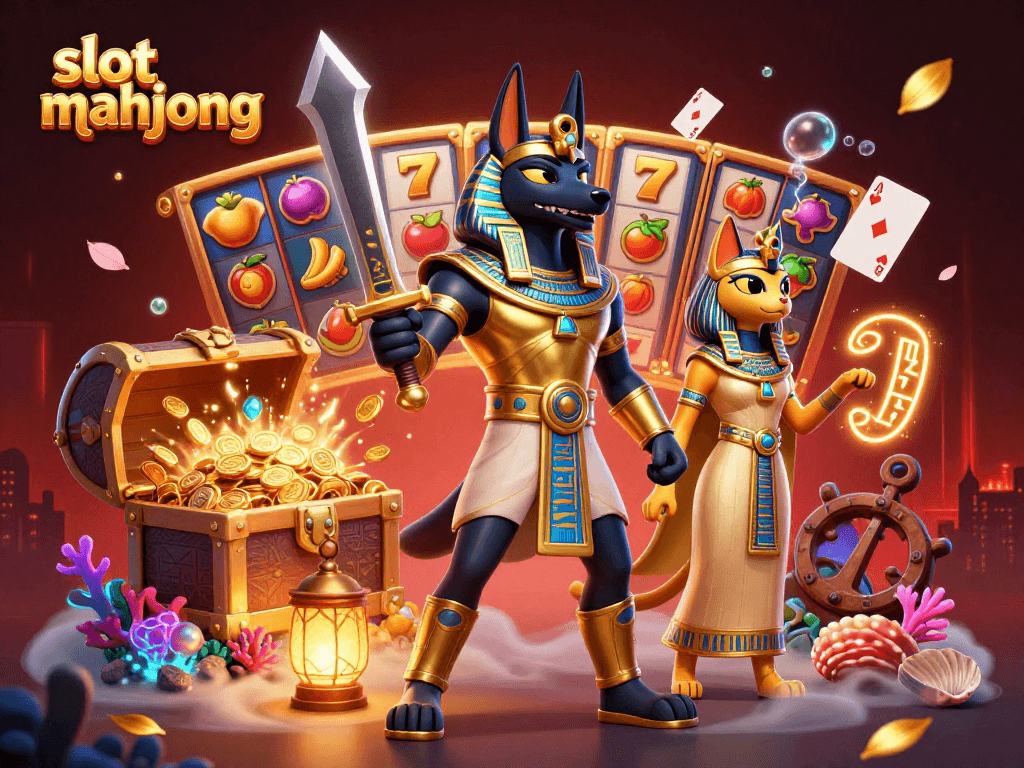 Experience thrilling gameplay with slot mahjong as vibrant treasures and ancient warriors converge.