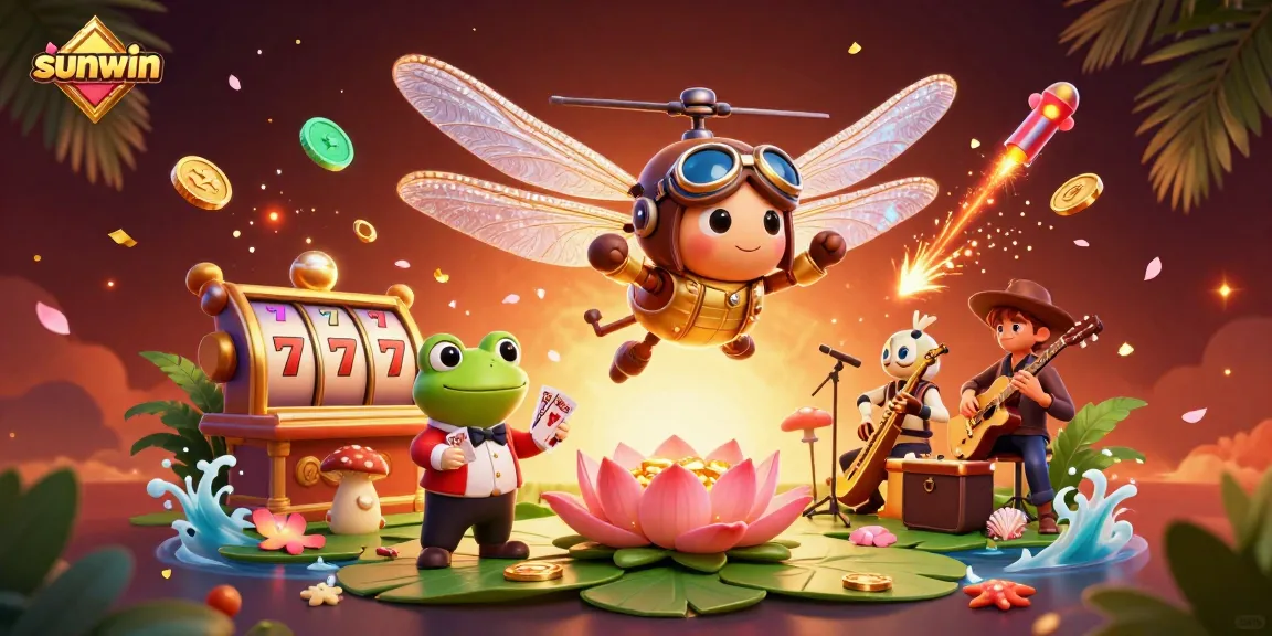 Experience the thrill as sunwin offers immersive gameplay in a vibrant casino scene.