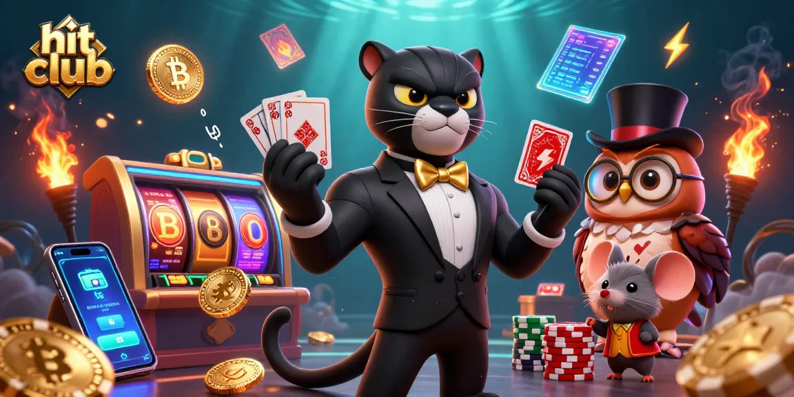 Experience the excitement at hit club with dynamic characters and vibrant casino elements.