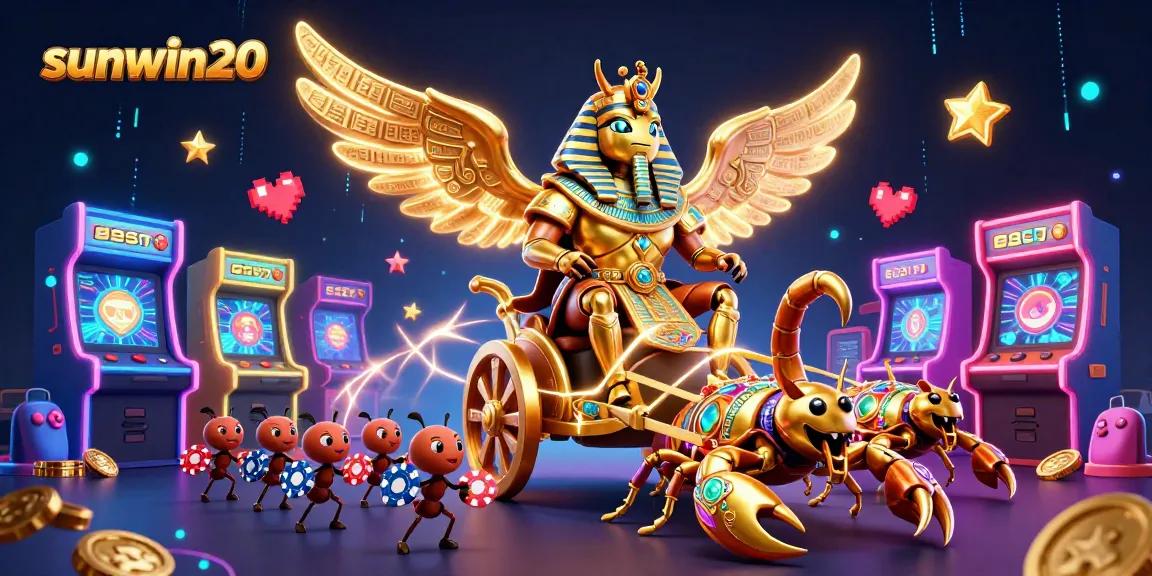 Experience thrilling gameplay with sunwin20's vibrant 3D casino characters and arcade elements.