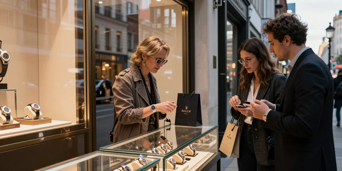 Examining Rolex super clone watches in a chic urban setting highlighting luxury and craftsmanship.